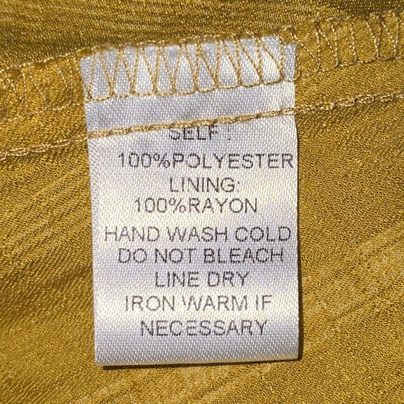 B. ORGINAL BY SHOEFLY YELLOW SUNDRESS SPAGHETTI STRAPS STRIPED SIZE LARGE - Picture 4 of 6